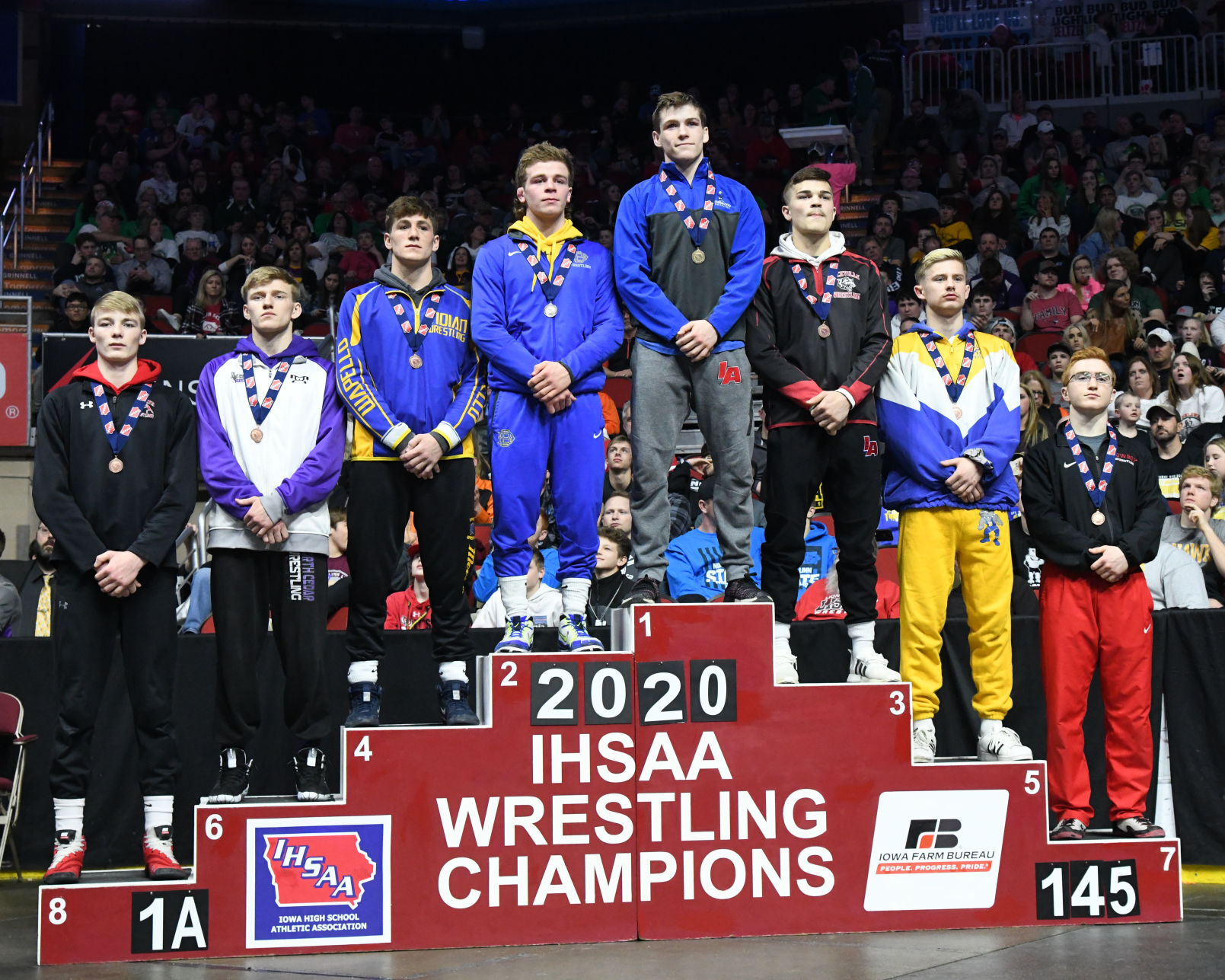 On the podium